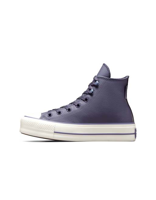 Converse Chuck Tayor All Star Lift Hi Sneakers alte invernali viola con suola platform ASOS