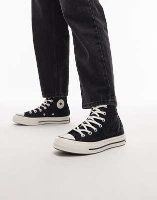 Converse - Chuck 70 - Baskets montantes à imprimé léopard - Noir
