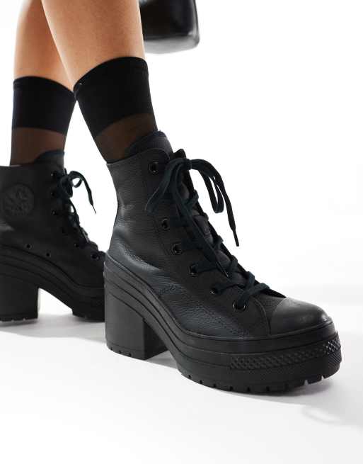 Converse Chuck 70 De Luxe Hi Baskets montantes à talon en cuir