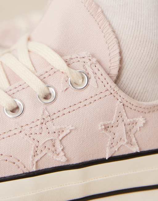 Converse - Chuck 70 Ox - Baskets avec empiècements étoiles cousus - Rose, 4 de 5