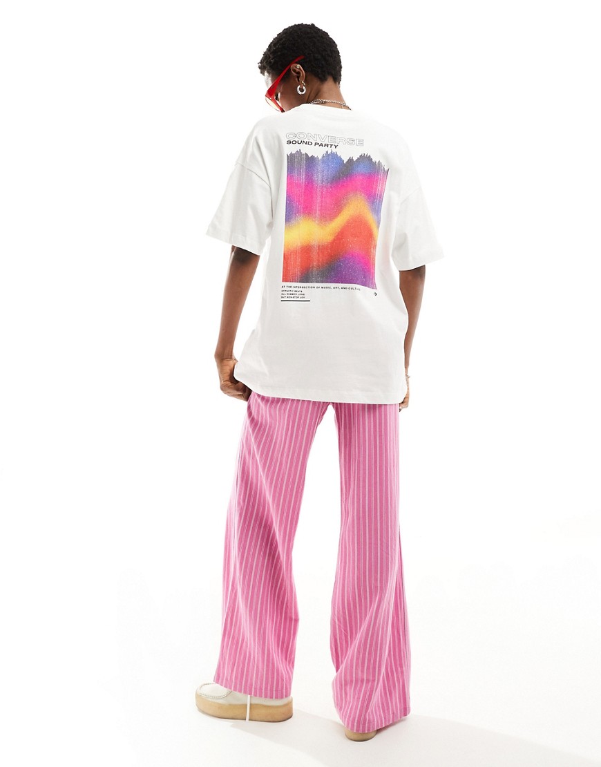 Converse Colourful Sound Waves tee in white