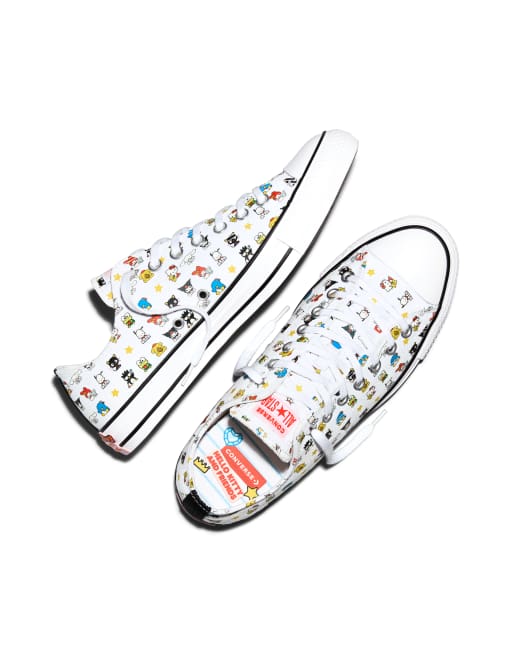 Converse - Converse x Hello Kitty and Friends Chuck Taylor All Star Bffs - Sneakers bianche/nere/rosa, 4 di 4