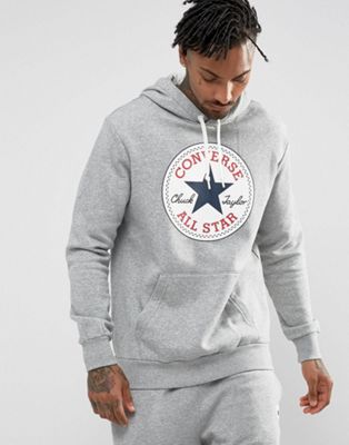 Converse Core Graphic Pullover Hoodie In Grey 10005598-A02 | ASOS