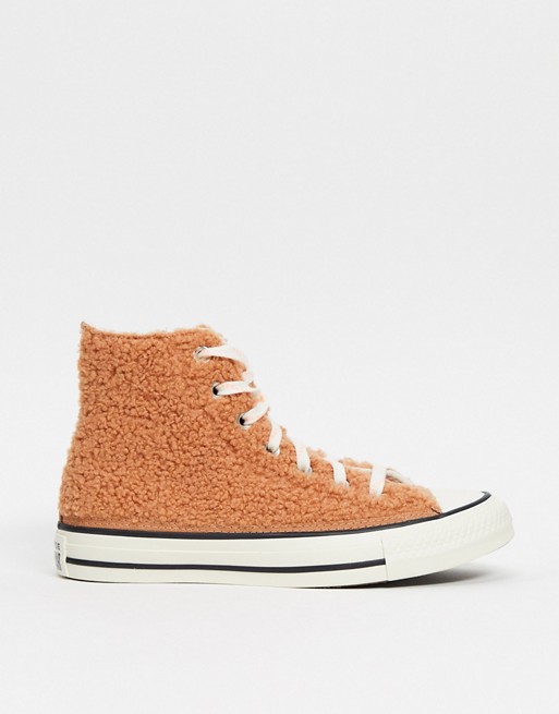 Converse cosy club hi borg trainers in rose gold