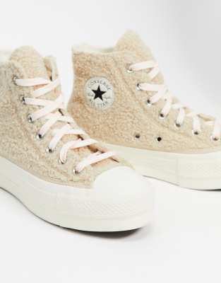 platform converse cream