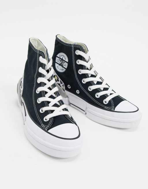 Converse CPX 70 black and leopard sneakers