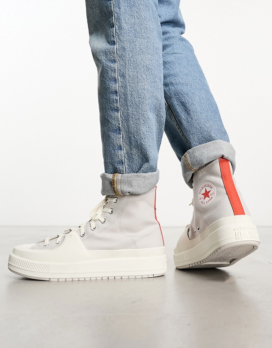 Converse CTAS Construct in grey and red
