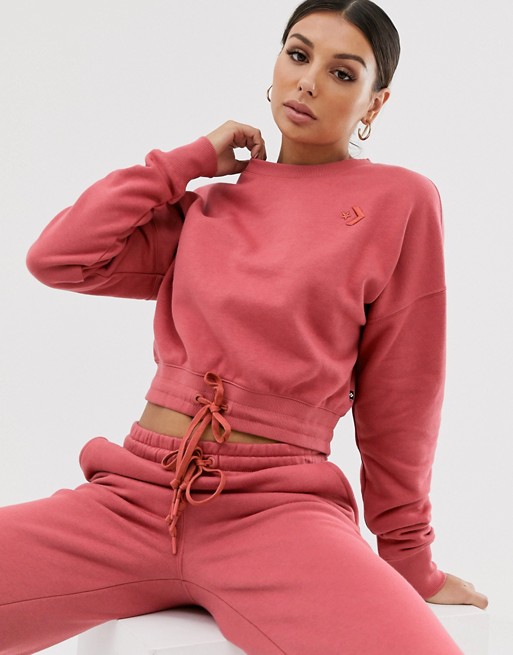 Converse Dusty Pink Crop Sweatshirt