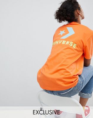 orange converse shirt