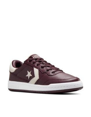 Fastbreak Pro leather and nubuck sneakers in burgundy-Black