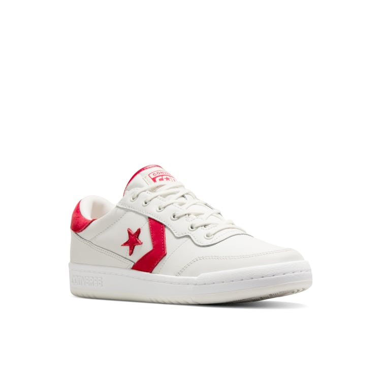 Converse Fastbreak Pro leather and nubuck sneakers in white and red ASOS