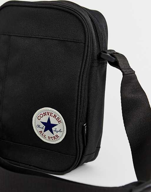 Converse Flight Bag In Black 10003338-A01 Converse Flight Bag In Black 10003338-A01