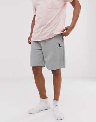 Converse – Graue Jersey-Shorts mit kleinem Logo | ASOS