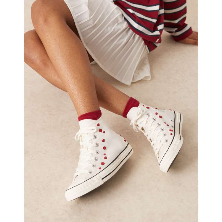 Converse High Converse Chucks WeiÃƒÂŸ Mit Spitze Hohe Sneakers