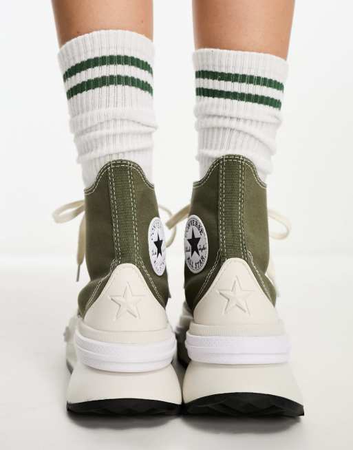 Converse Hi Run Star Legacy Hi trainers in khaki, 2 of 4