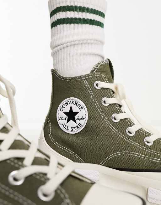 Khaki converse store size 4