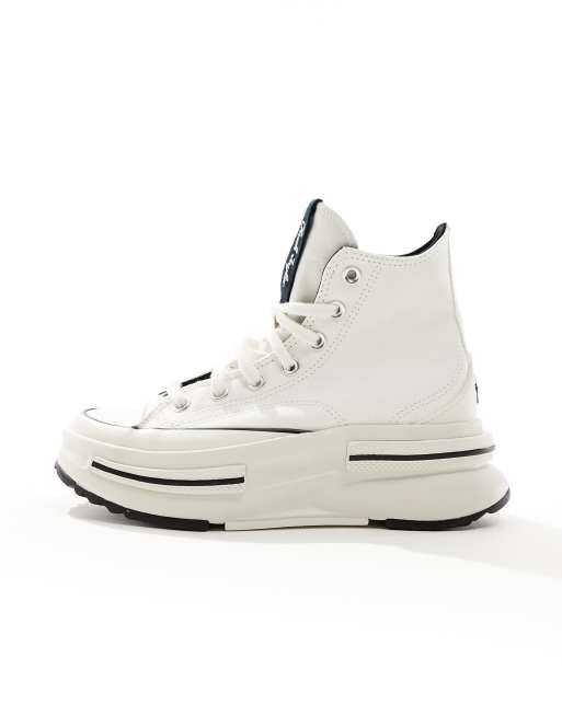 Converse Hi Run Star Legacy trainers in white with black detailing
