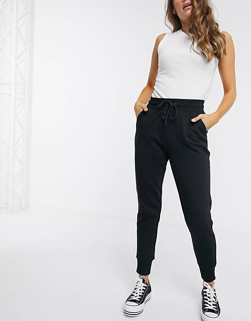 Converse high waisted slim fit black joggers | ASOS