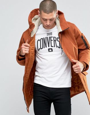 converse quilted fishtail parka