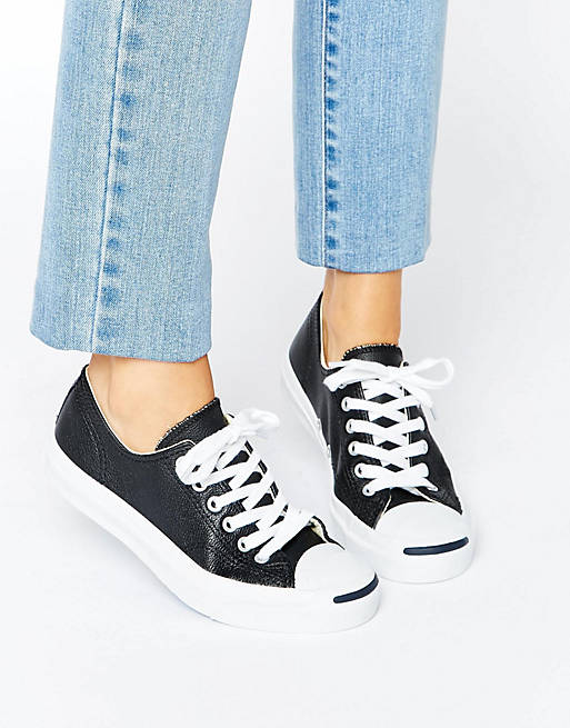 Converse Jack Purcell Black Leather Sneakers