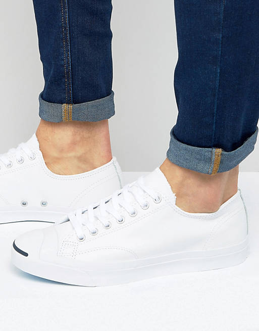 Converse Jack Purcell Ox Leather Plimsolls In White 1S961 | ASOS