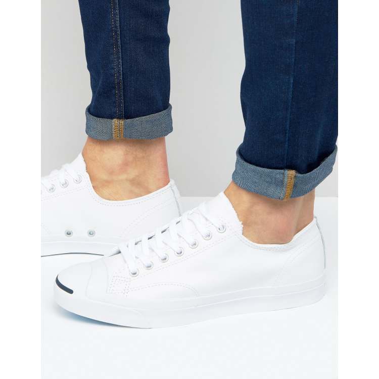 Philadelphia Kollega Juster Converse Jack Purcell Ox Leather Sneakers In White 1S961 | ASOS