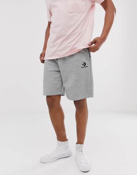 Converse - Jersey short met klein logo in grijs