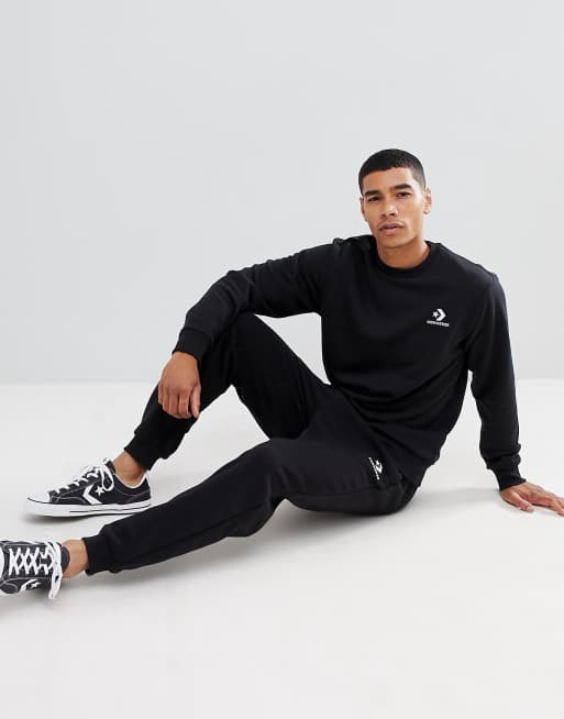 Black converse clearance tracksuit