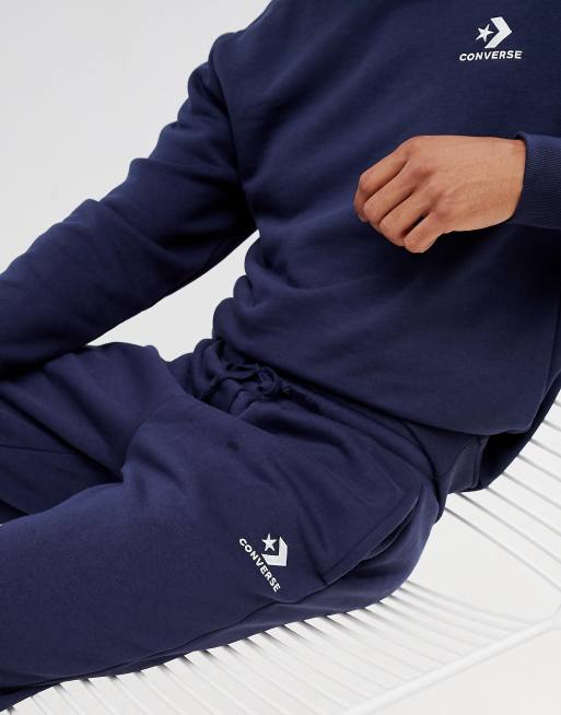 Men's navy on sale converse tracksuit