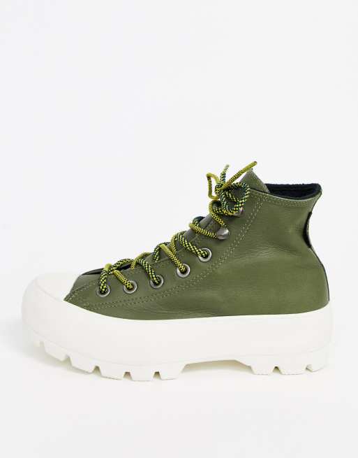 Green on sale converse boots