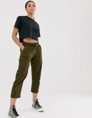 black converse khaki pants