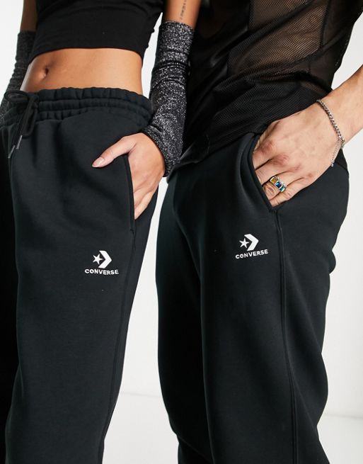 Converse left star logo sweatpants in black | ASOS