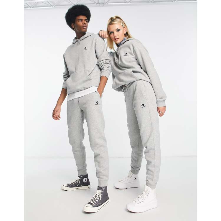 Converse left star logo track pants in grey GREY ASOS