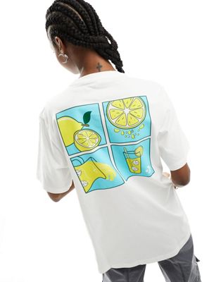 Converse lemonade back print t-shirt in white
