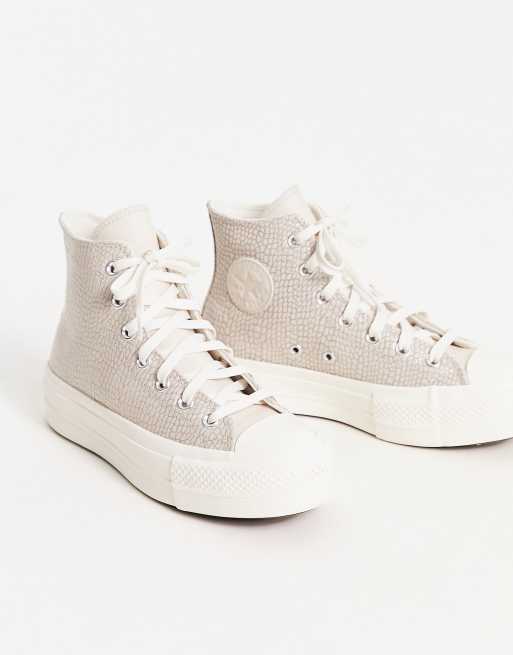 Converse di pelle on sale alte