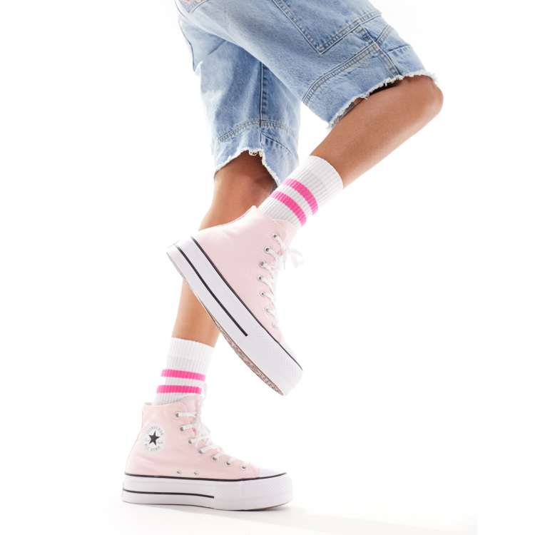 Converse Lift Hi trainers in baby pink ASOS