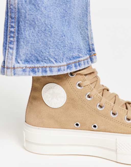 Converse Lift Hi trainers in desert sand