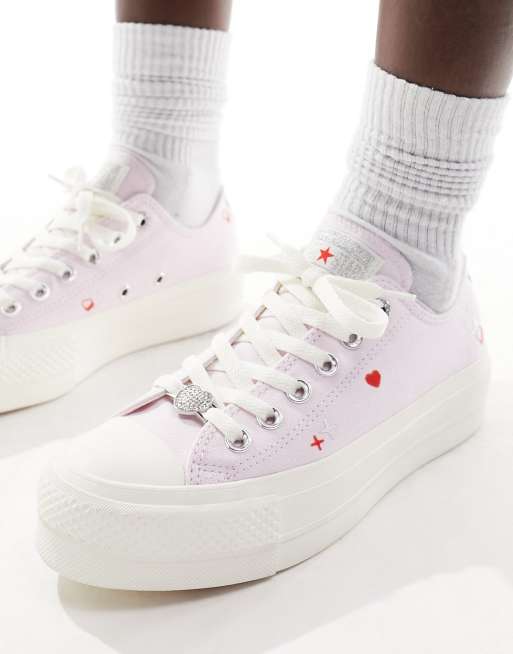 Converse Lift Ox heart trainers in lilac LILAC ASOS