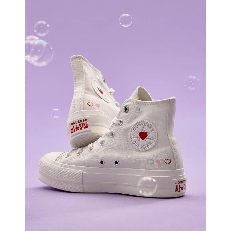 Converse Lift Sneakers met hartje in wit ASOS
