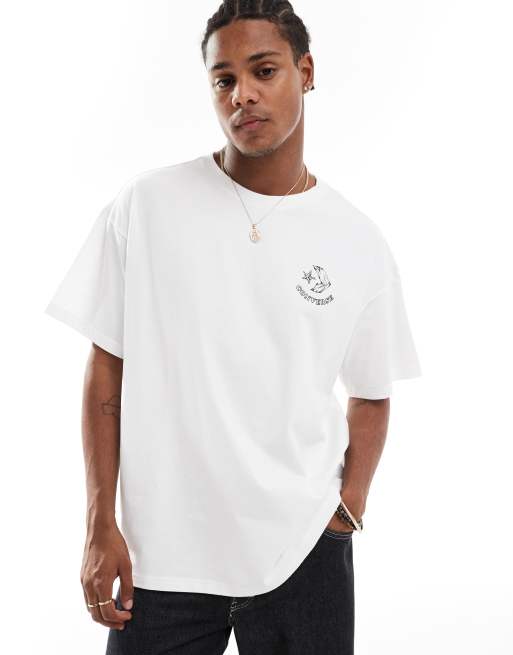 White converse t shirt sales