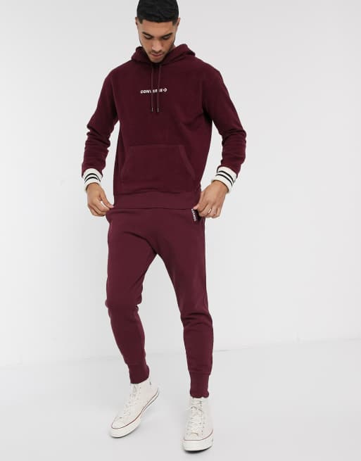 Burgundy 2025 converse hoodie