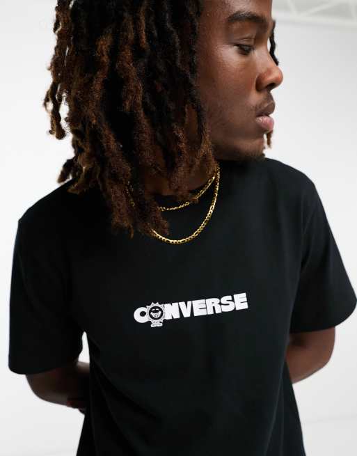 Black converse shop t shirt