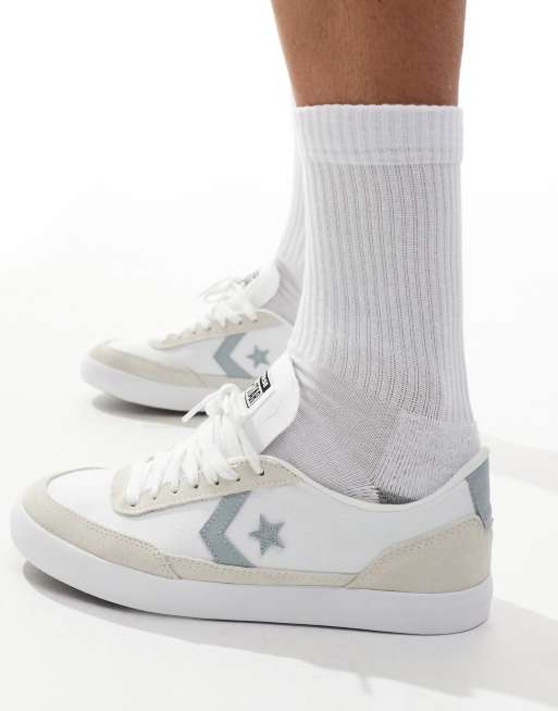 Converse Net Star Classic canvas Ox trainers in white and grey ASOS