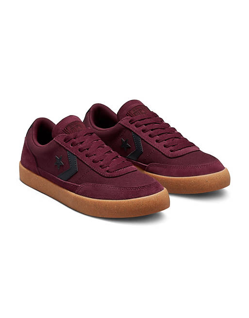 Converse Net Star Classic suede-mix sneakers in deep bordeaux | ASOS
