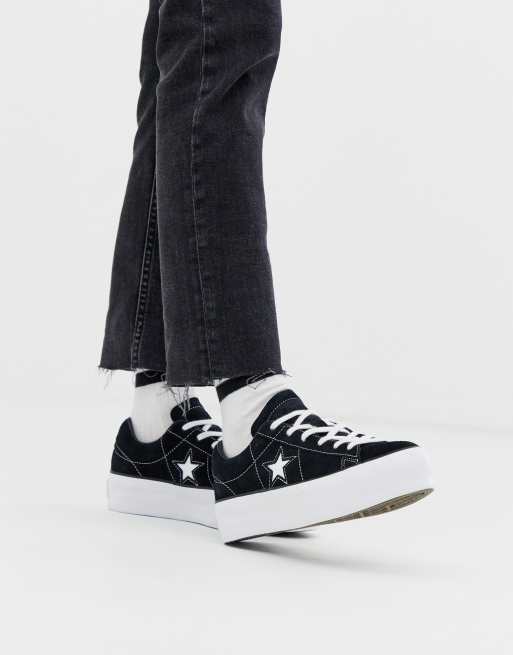 Converse one star femme noir new arrivals