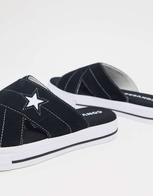 Converse one star black and white sandals