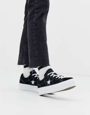 Converse one star black platform 