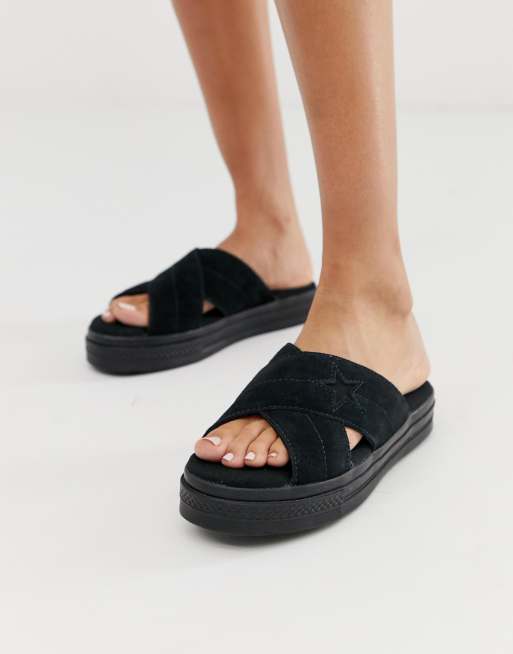 Black converse sandals new arrivals