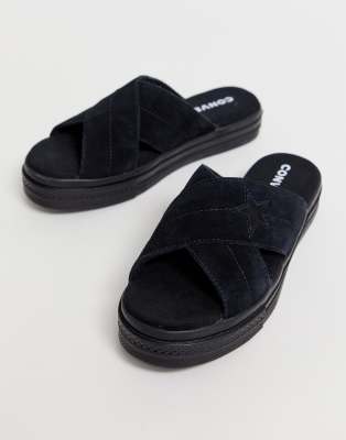 black converse sandals