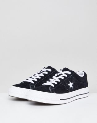 one star converse black and white